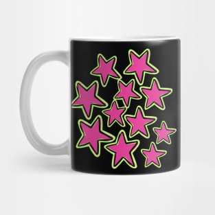 Pink Neon Stars Mug